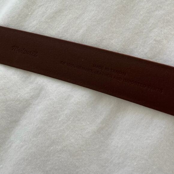 Madewell NWT Square Buckle Leather English Saddle Belt, Size Small Small - Picture 4 of 7